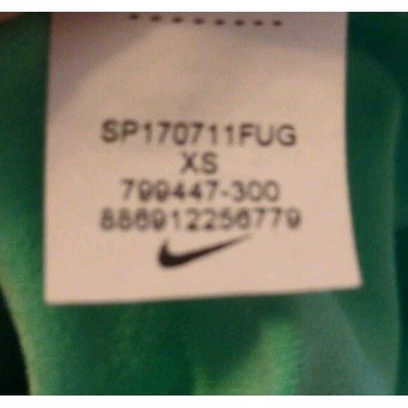 Nike Court Dry Pure Womens XS Quarter Zip Tennis Top Lime Green 3/4 Sleeve - Picture 6 of 9